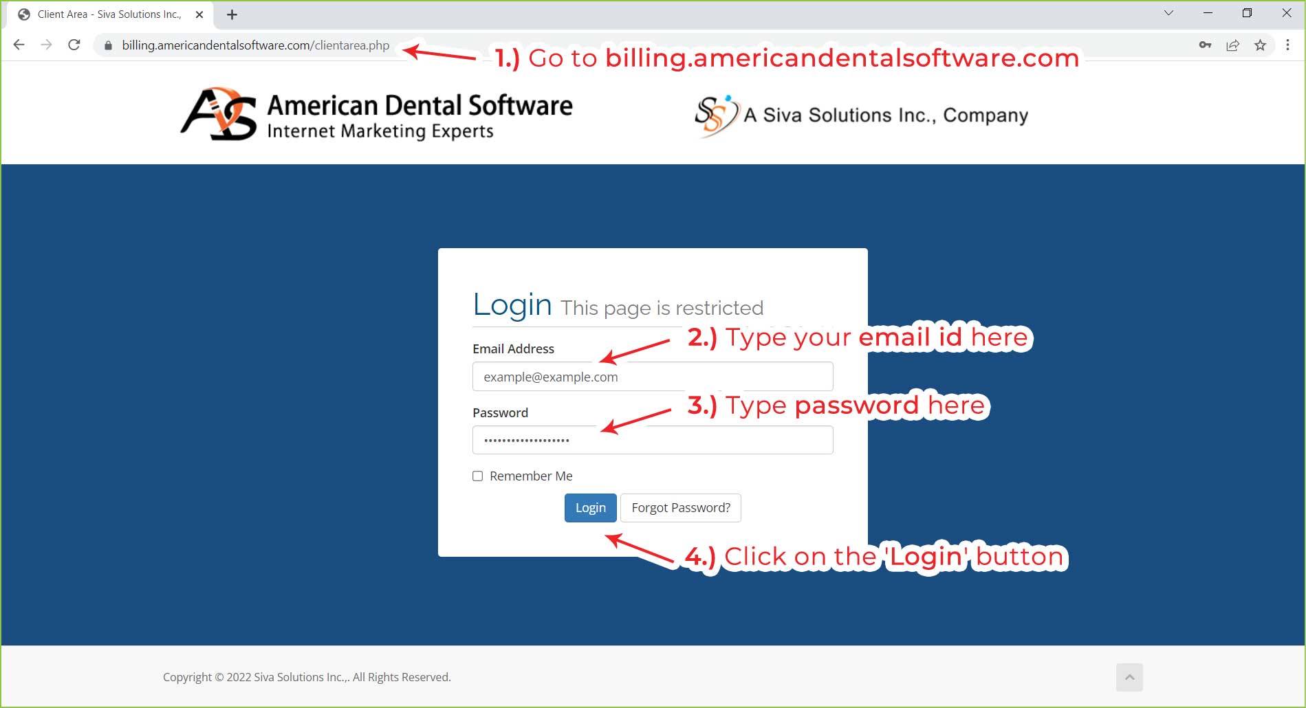 Billing login