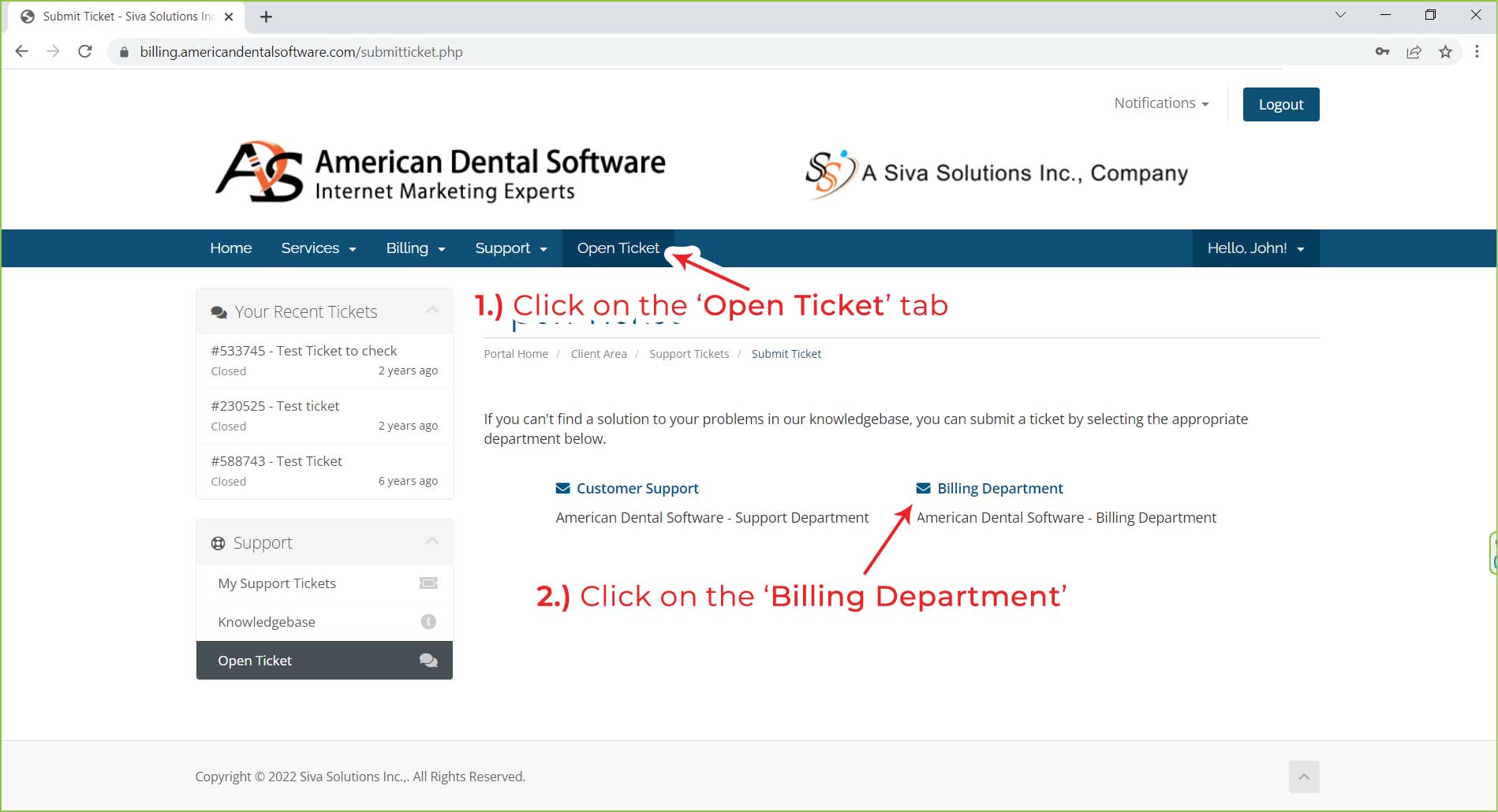 Billing questions step 1