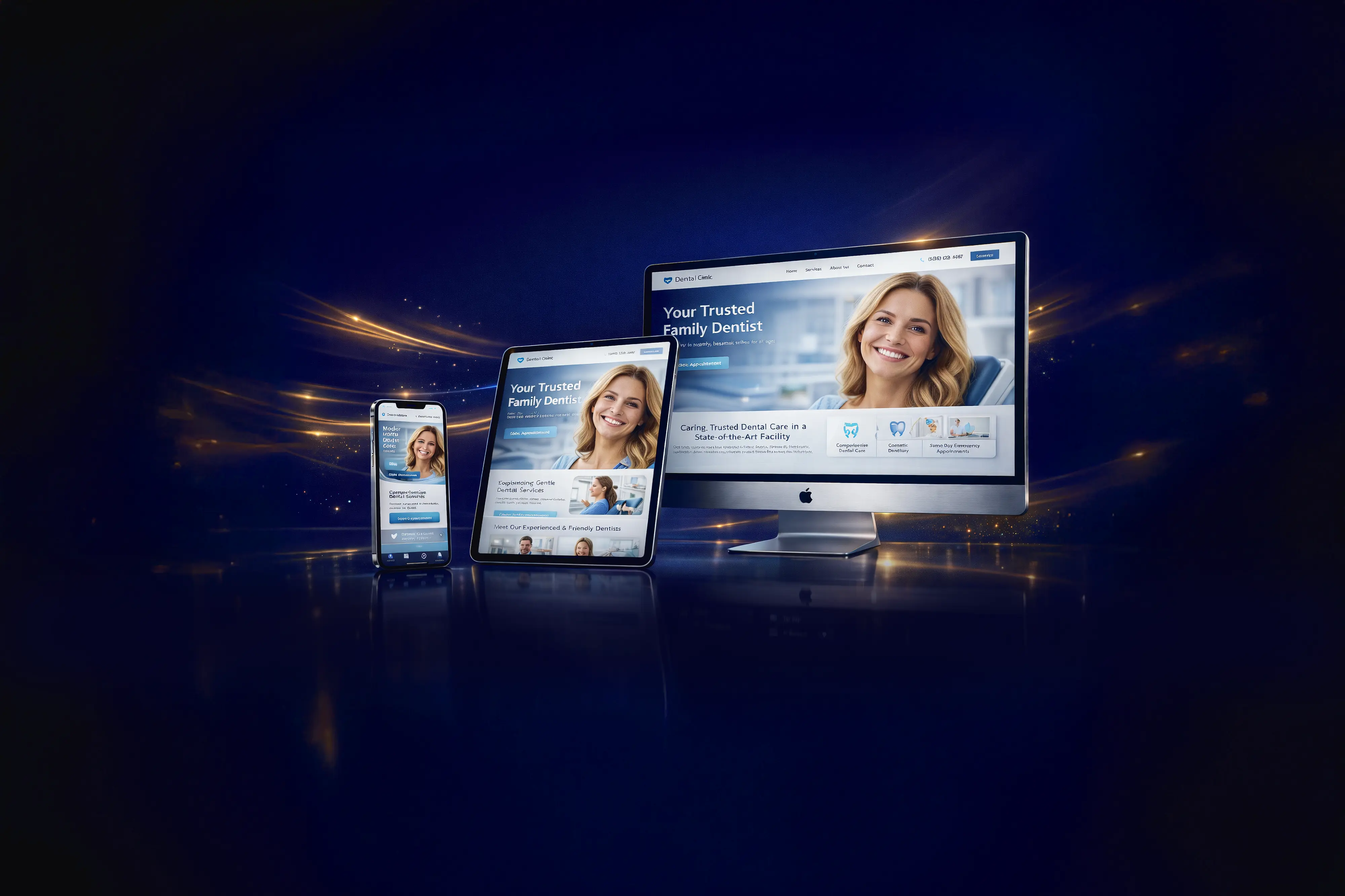 Custom responsive dental website design for dentists